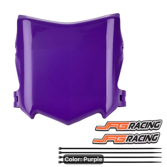 Electric DirtBike Front Number Plate with 2pcs JFG Stickers