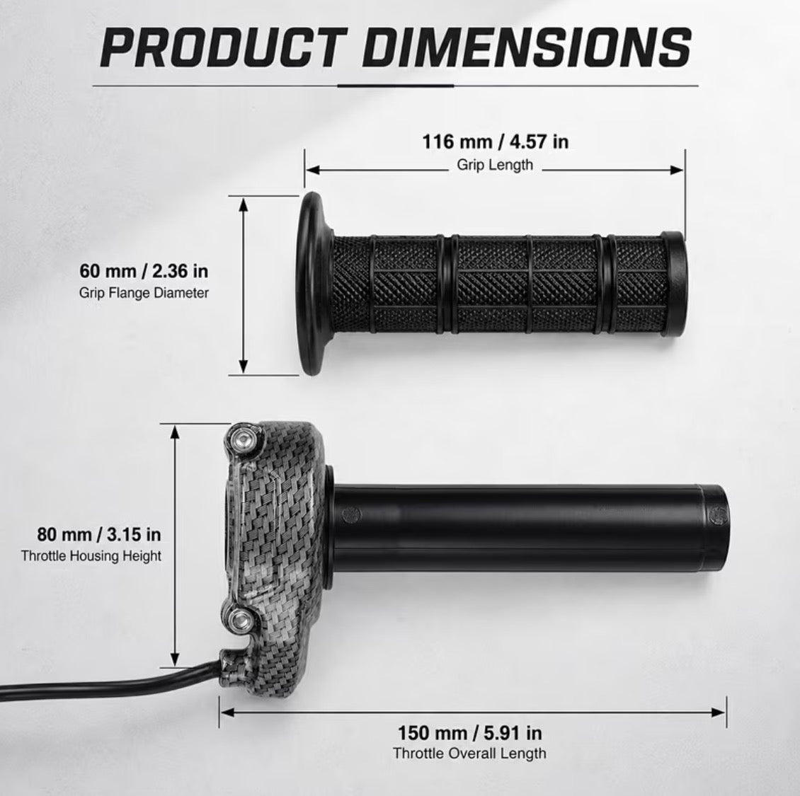YOZMA IN10 CARBON FIBER SURRON THROTTLE AND OTHER EMOTO’S