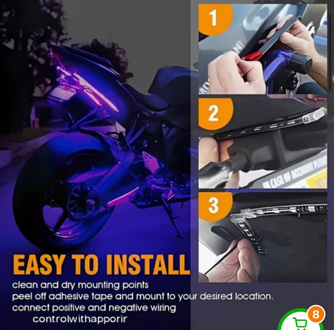 Universal 12V RGB LED Underglow Kit (Engineered for MotoTec & Custom E-Bikes)