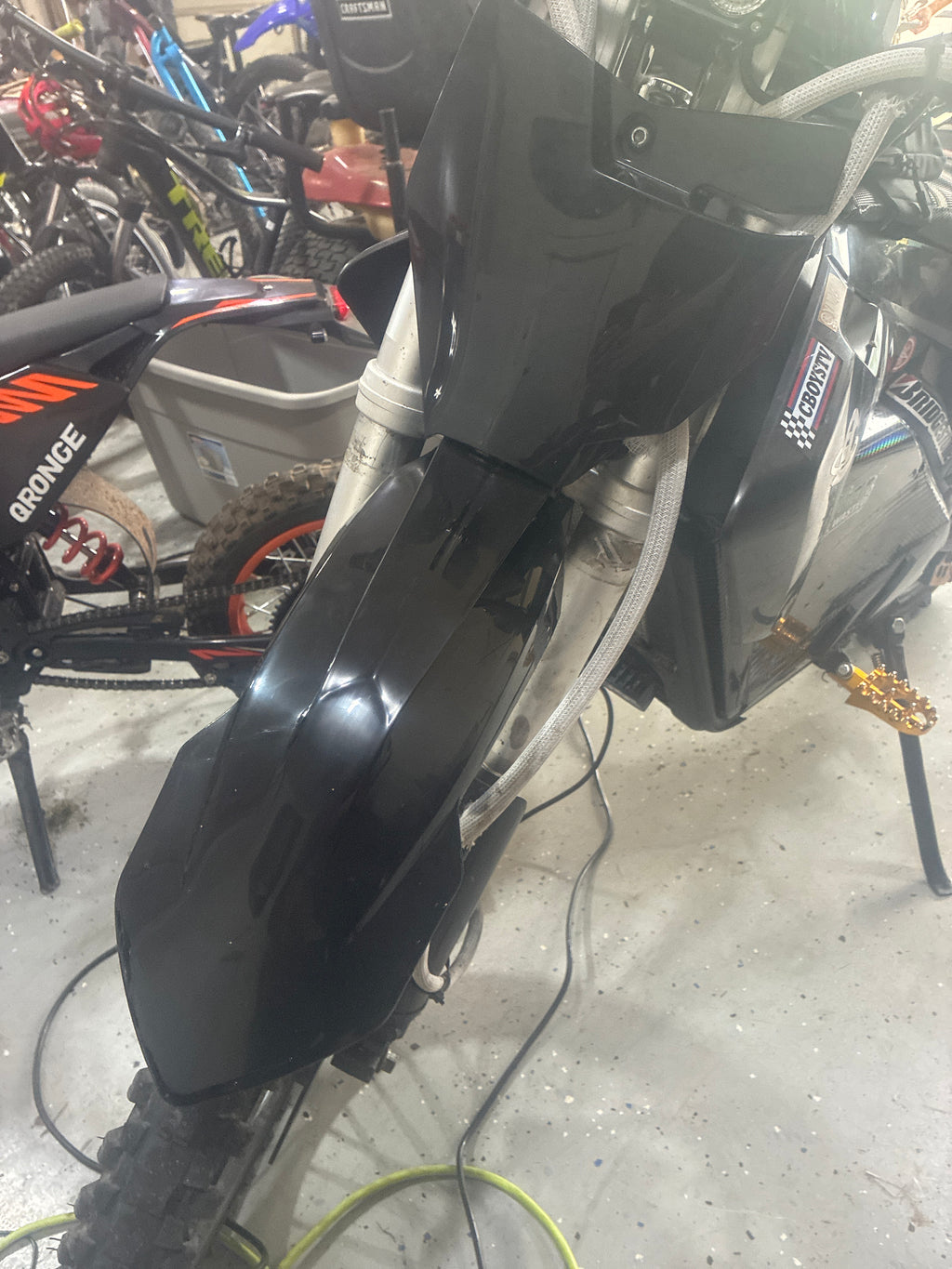 72V MOTOTEC UPGRADE FRONT NUMBER PLATE AND FENDER
