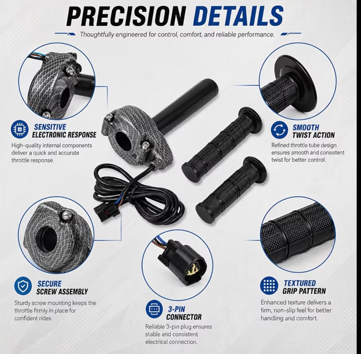YOZMA IN10 CARBON FIBER SURRON THROTTLE AND OTHER EMOTO’S