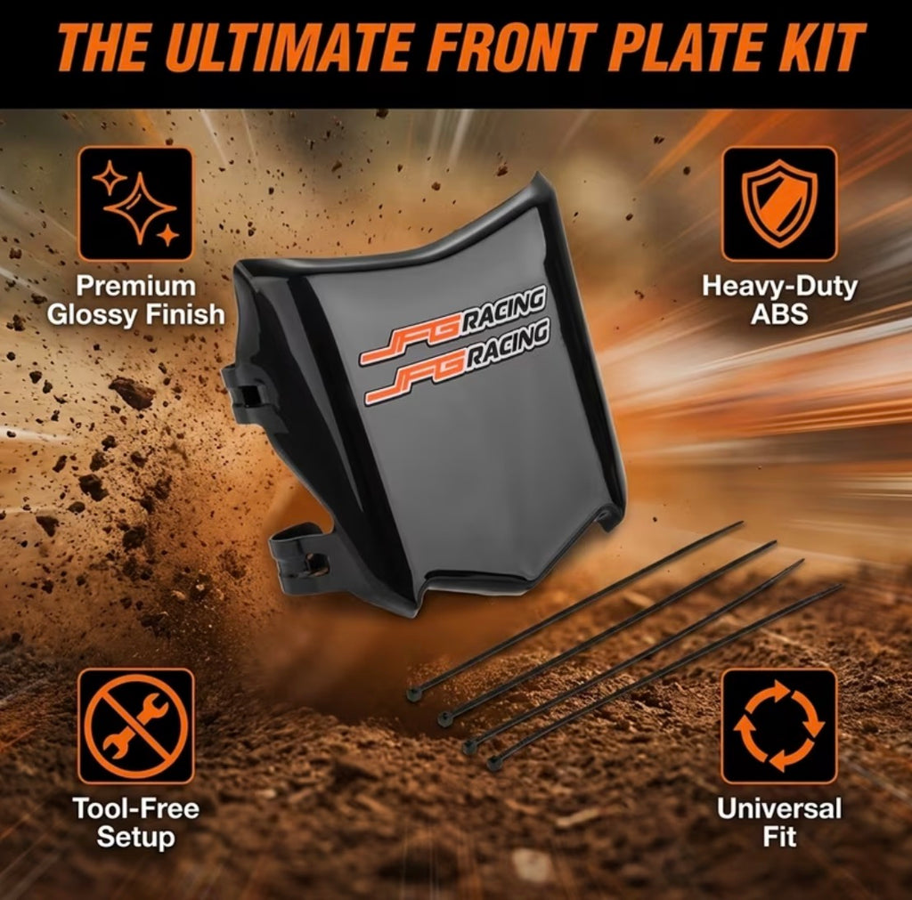 Electric DirtBike Front Number Plate with 2pcs JFG Stickers