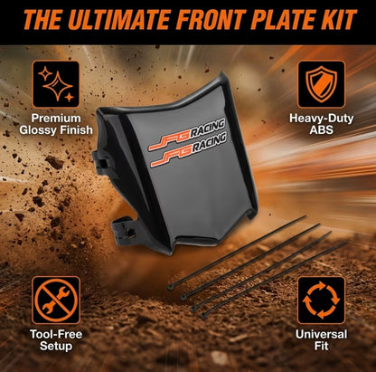 Electric DirtBike Front Number Plate with 2pcs JFG Stickers